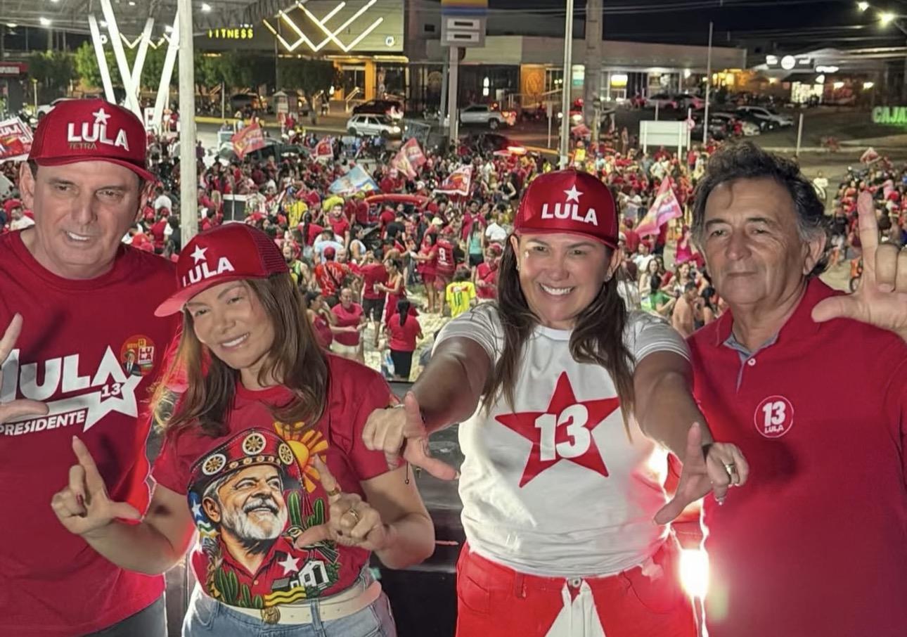 Corrinha Delfino, Nil Mendes e Chico Mendes participam de ato de apoio ao presidente Lula em Cajazeiras
