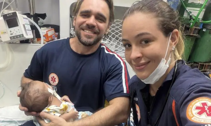 Em uma luta pela vida, anjos do SAMU agem rápido e estabilizam bebê de dois meses em Cajazeiras